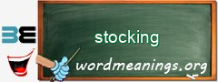 WordMeaning blackboard for stocking